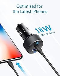 USB C Car Charger, Anker 30W 2-Port Type C Fast Car