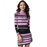 Gvnphal Astrid Deetz Costume Dress for Women Movie Halloween Cosplay Stripe Dress Long Sleeve Skirt