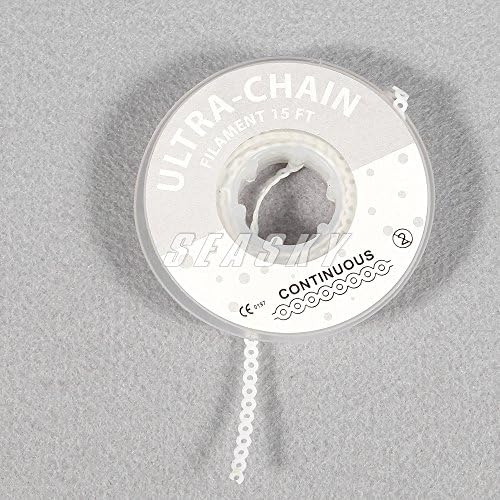 10*Dental Orthodontics Ligature Elastic Ultra Power Chain White Color Closed Type
