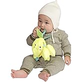 Manhattan Toy Mini-Apple Farm Lemon Baby Travel Toy with Rattle, Squeaker, Crinkle Fabric & Teether Clip-on Attachment