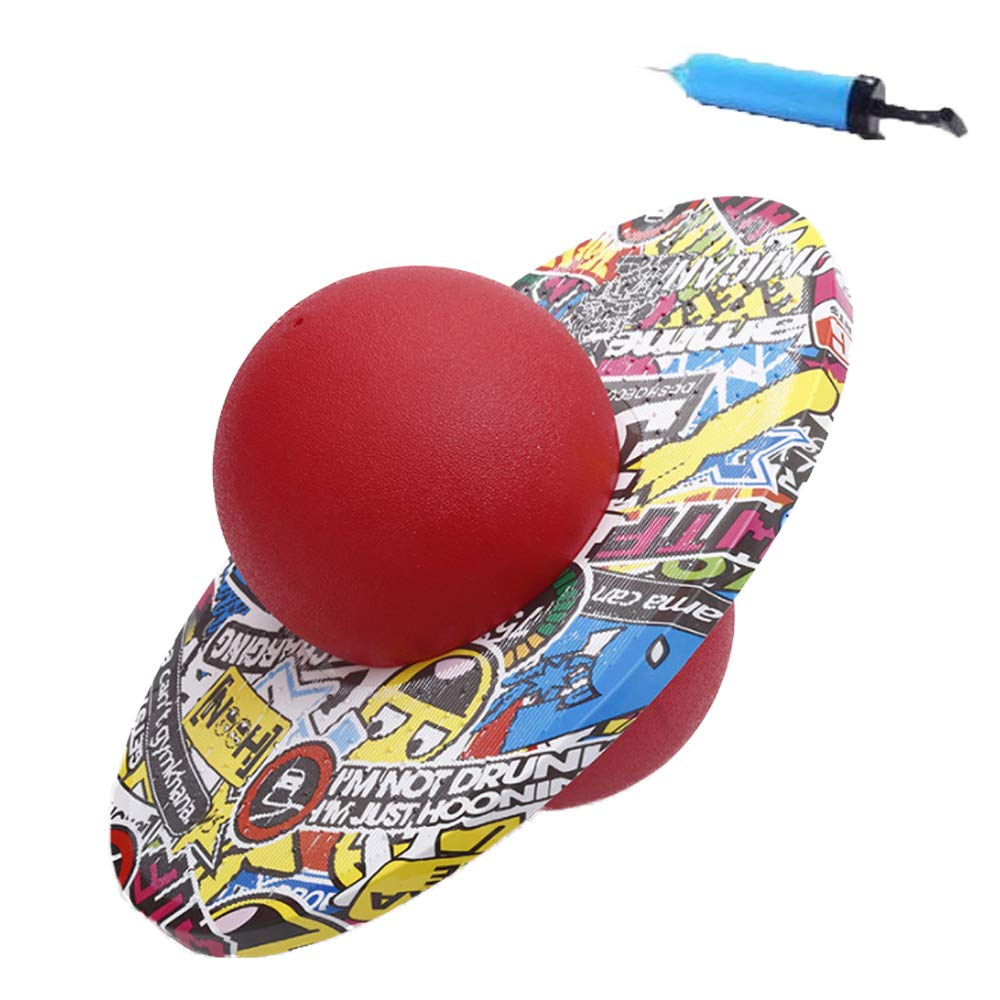 ITODA Thicken Balance Jump Board Ball Hopper Fitness Ball Pogo Jumping Exercise Bouncing Hopping Toy Explosion-proof Jumping Balls Platform Fitness Balls for Kids Adults