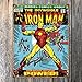 Desperate Enterprises Iron Man Comic Cover Tin Sign, 12.5