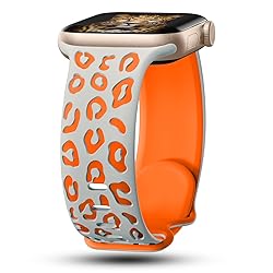 CreateGreat Sport Leopard Engraved Bands Compatible