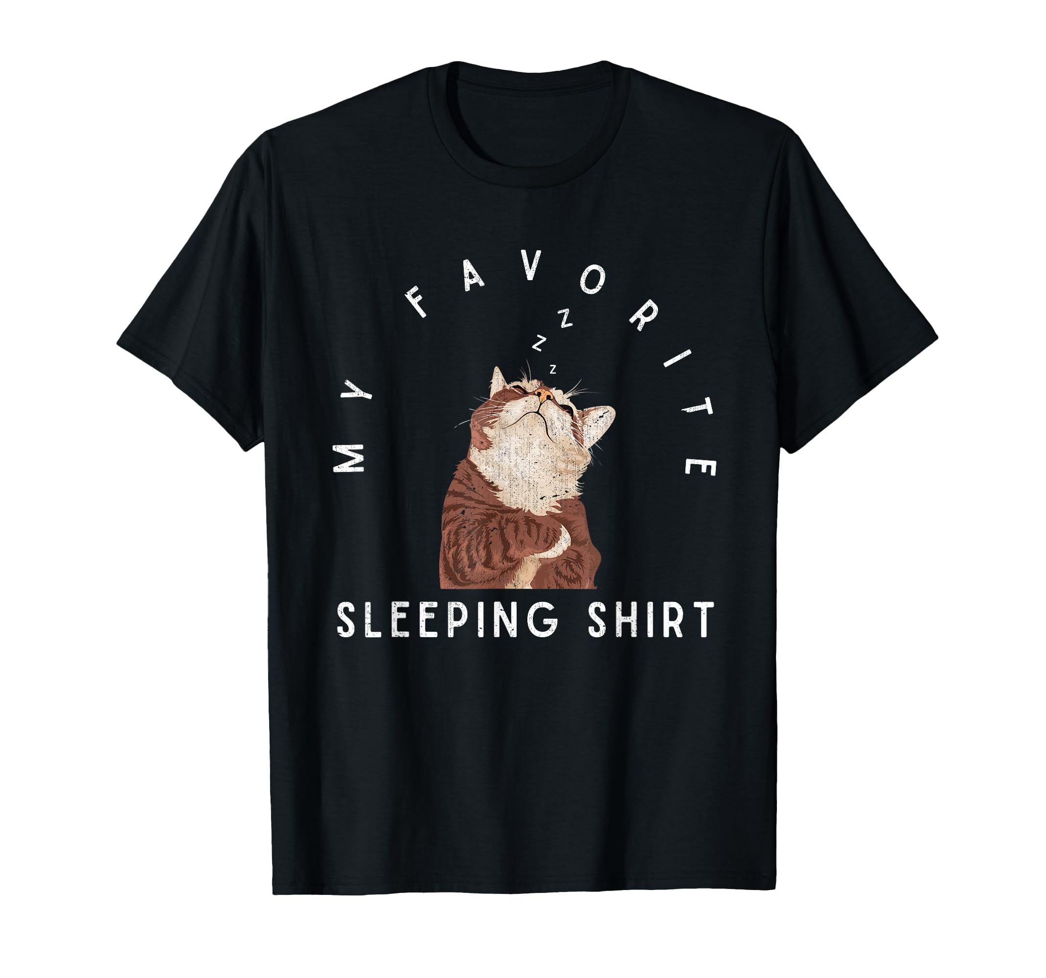 Cute Pet Late Sleeper Sleepy Napping Sleeping Animal Cat T-Shirt