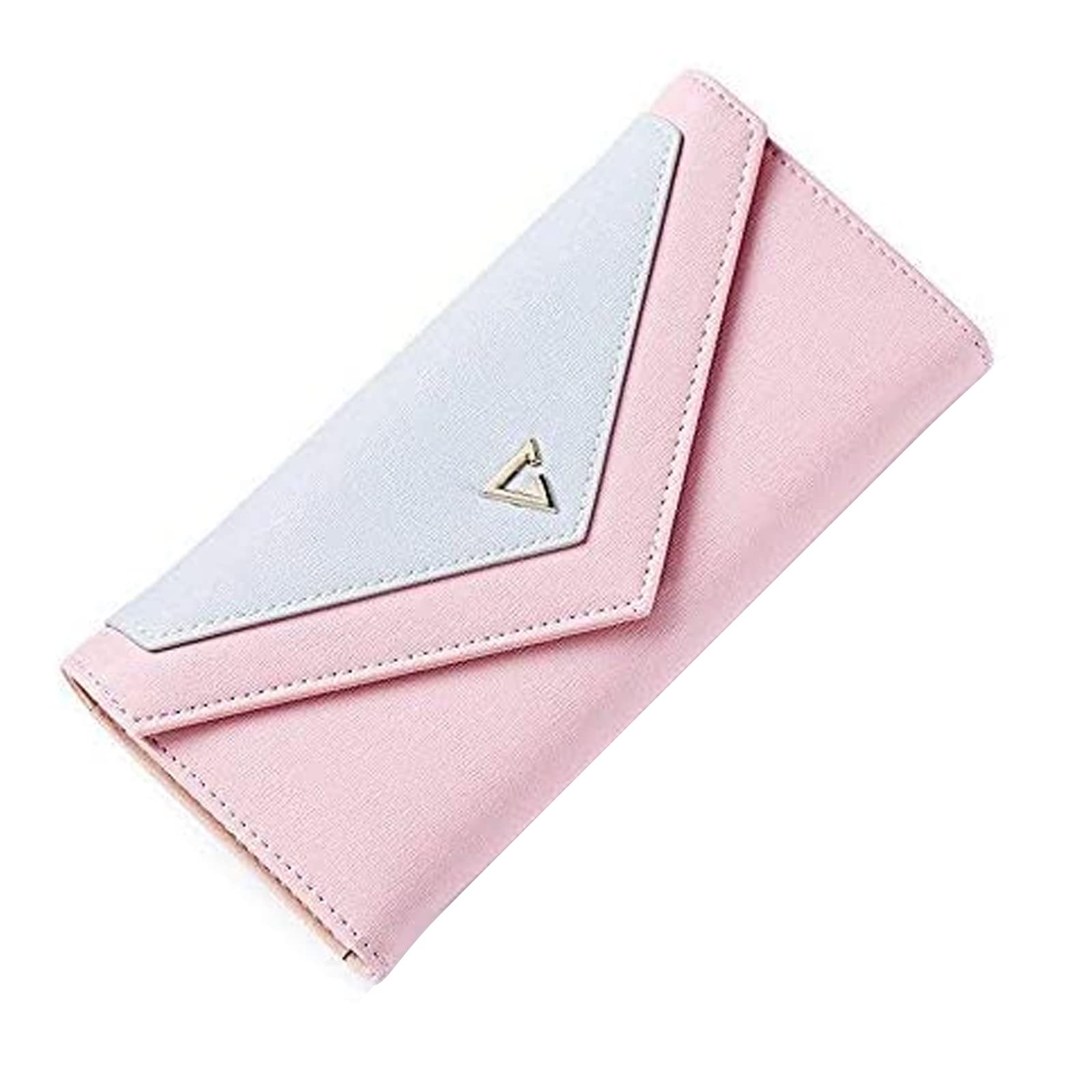 DWE Ladies Purse, Women Leather Wallet Purses Long Envelope Zipper Coin Purse ID Card Holder Phone Pocket Clutch Bag