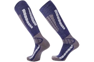Pure Athlete Ski Socks Warm Merino Wool - Best Lightweight Thin Ski Snowboard Sock Women Men