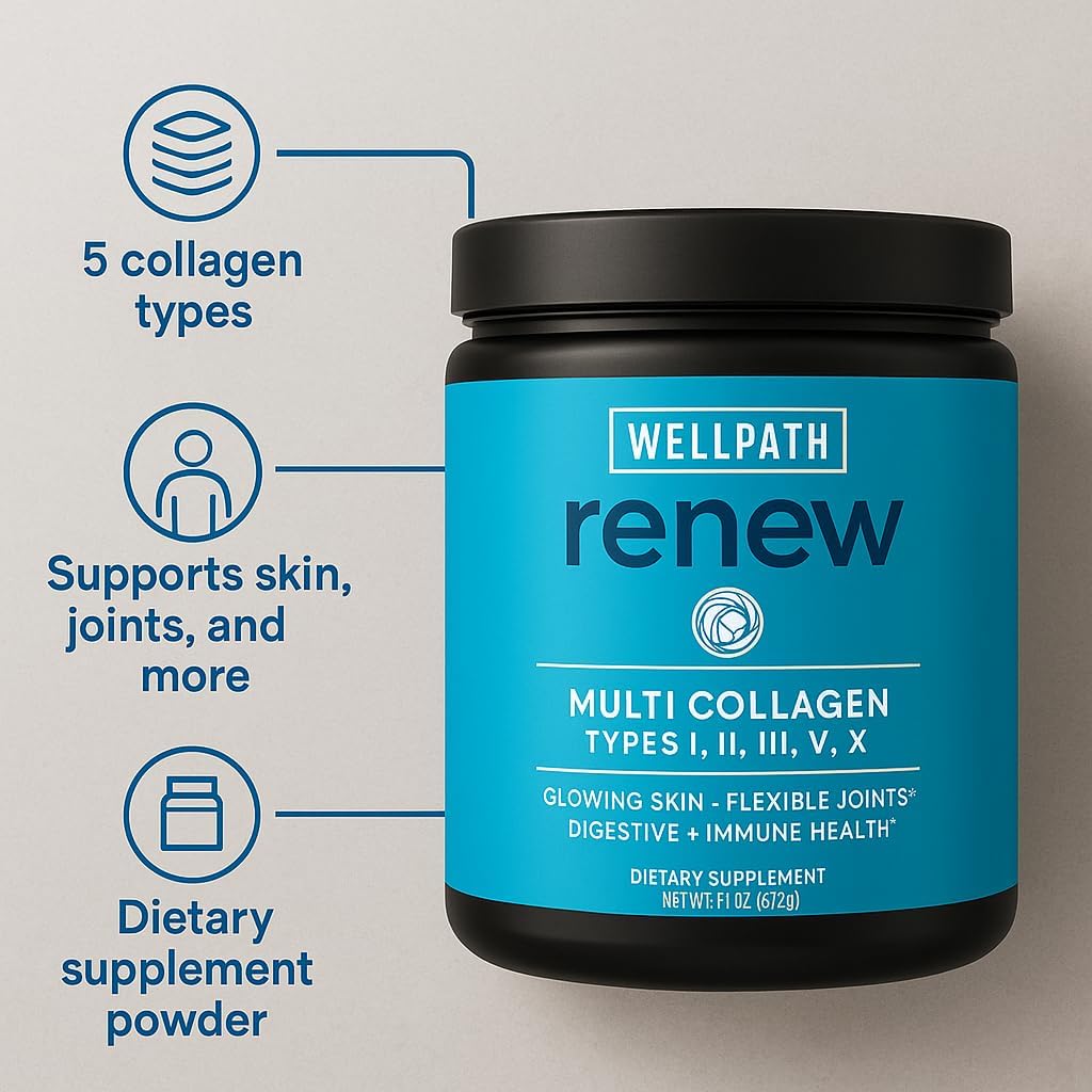 Wellpath Mua WellPath Renew Multi Collagen Protein Powder for Women | Hair ...