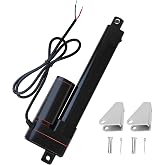 JQDML 6 Inch Stroke High Speed Linear Actuator 12V 88 lbs IP65 Waterproof | 1.34 in/s Speed, Max Load 400N, Low Noise, with Mounting Brackets, for Window Opener, Solar Tracker, RV, Home Automation