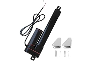 JQDML 6 Inch High Speed 1.34"/sec Linear Actuator 12V 88lbs/400N IP65 Waterproof Linear Motion Actuator with Mounting Brackets