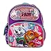 Nickelodeon Paw Patrol Pink 12" Purple Backpack Girls Book Bag