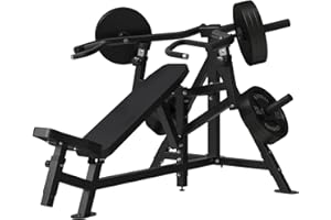 GMWD Chest Press Machine, 1250LBS Bench Press Machine with Independent Converging Arms, 7+5 Adjustable Incline Chest Press Machine for Home Gym, 30° Target Upper Chest, Black