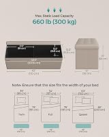 SONGMICS MAZIE Storage Ottoman Bench 110 cm End of Bed Foldable 131 L view 3