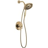Delta Faucet Saylor 17 Series Gold Shower Valve Trim Kit with In2ition 2-in-1 Shower Head with Handheld Spray, Shower Faucet, Shower Head and Handle, Champagne Bronze T17235-CZ-I (Valve Not Included)