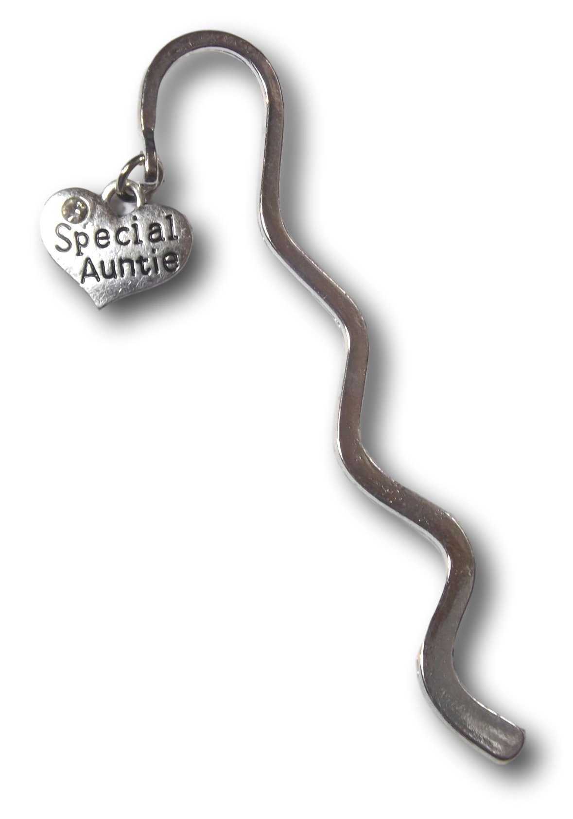 FizzyButton Gifts Special Auntie Heart Charm mini Bookmark in Gift Bag