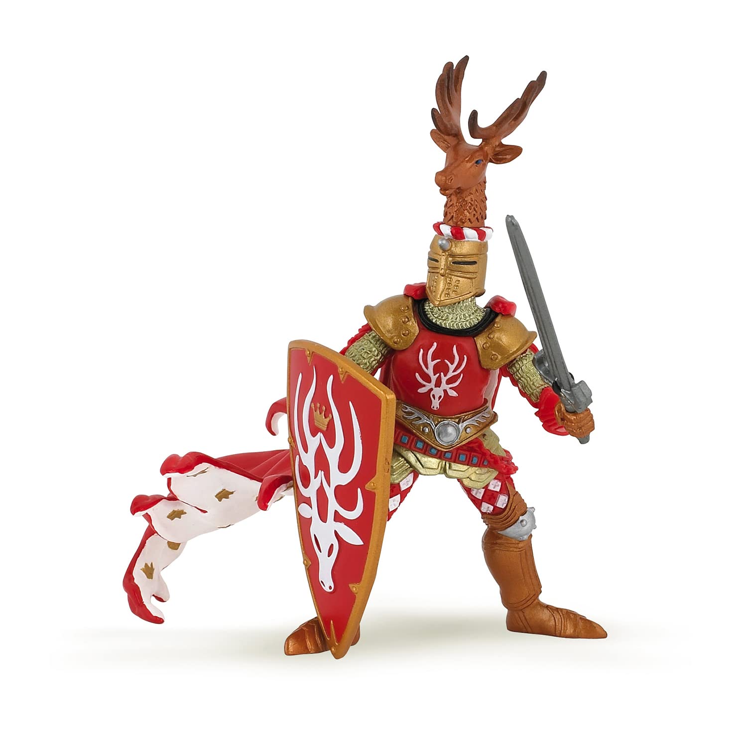 Papo 39911 Weapon master stag MEDIEVAL-FANTASY Figurine, Multicolour