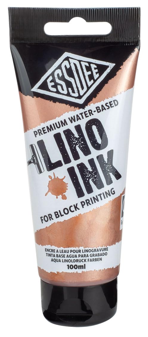 Essdee Block Printing Ink, Metallic Bronze, 100ml