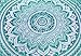 Popular Handicrafts Round Tapestry Wall Hanging Ombre Hippie Mandala Bohemian Hippy Intricate Indian Tapestries Tablecloth 70 Inches,(178cm) Turqouise
