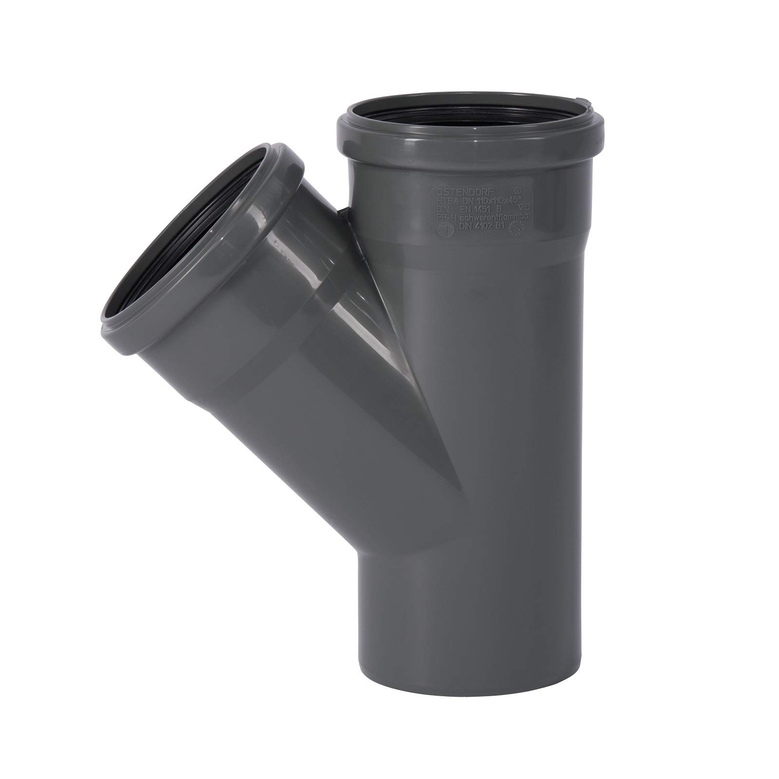 Ostendorf K11477-001 HTsafe Junction, Gray, DN110/110/45 Grad