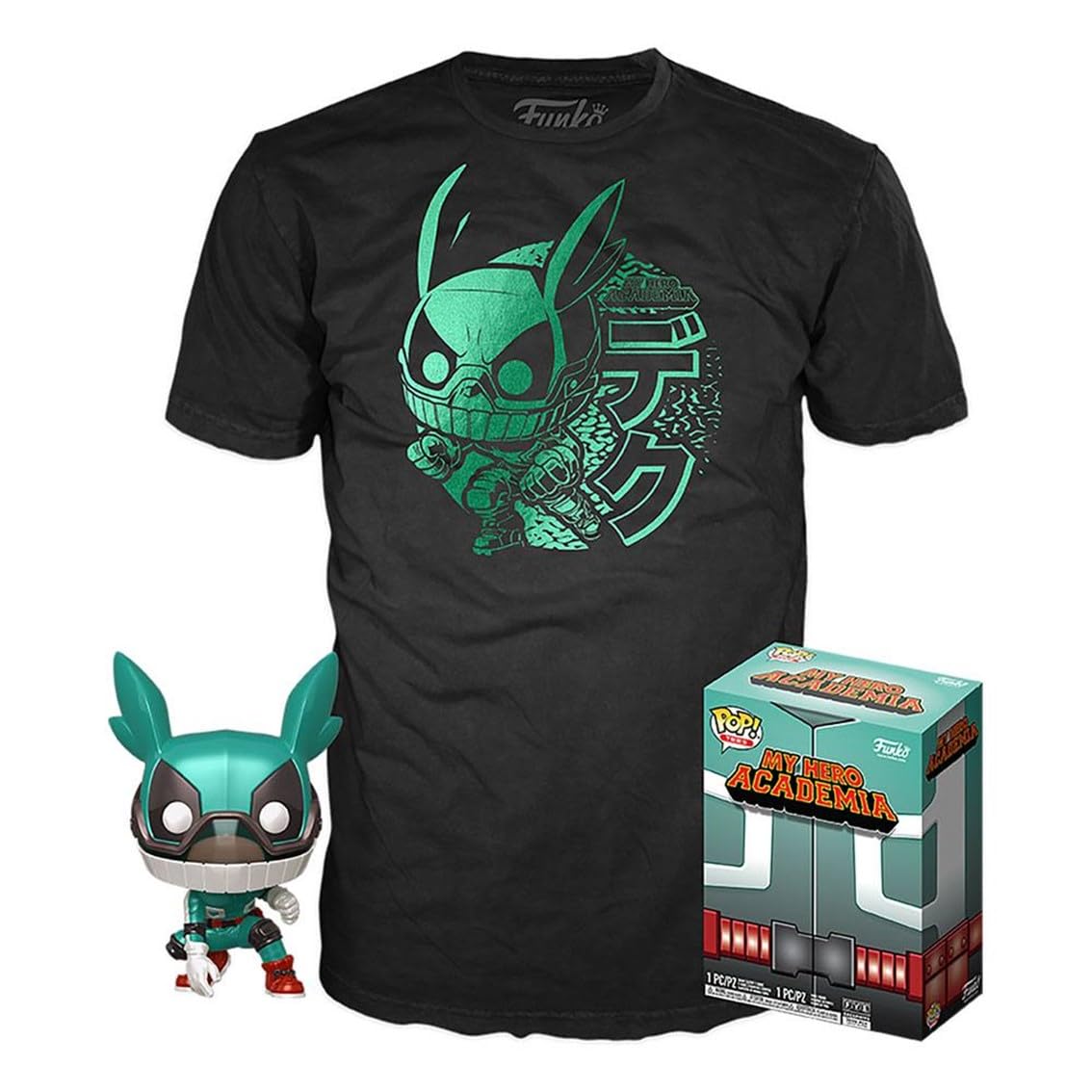 Funko my hero academia - booble head pop n° xx- deku w/helmet + t-shirt (m