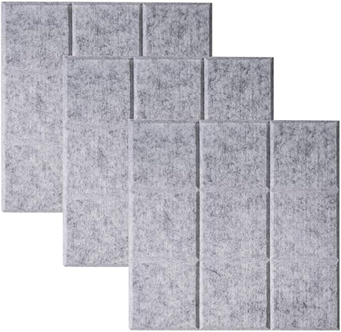 Garneck 3pcs Felt Cork Board Tiles Memo Board Wall Cork Bulletin Board