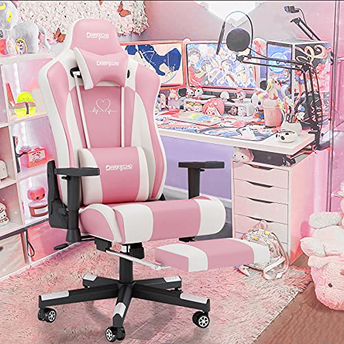 Darkecho Pink Gaming Chair Big and Tall Ergonomic Racing Office Chair