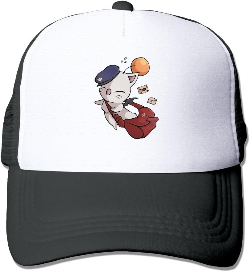 Delivery Moogle Final Fantasy Kids Custom Trucker Hat One Size Fits Most Dancing Mesh Cap Adjustable