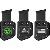 3-Packs Universal Mag Carrier IWB/OWB Magazine Holster for 9mm/.40 Double Stack Magazines