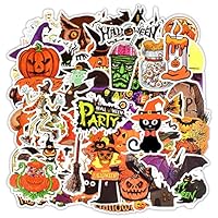 Water Bottle Happy Halloween Stickers Laptop Stickers Pack 50 Pcs Halloween Decals for Water Bottle Laptops Ipad Cars Luggages