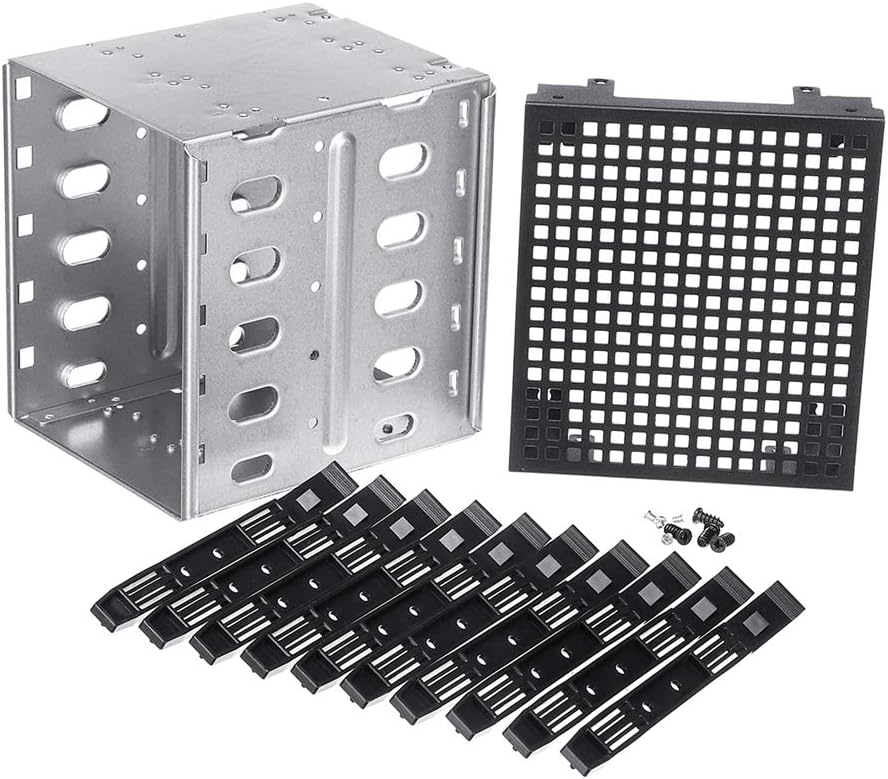 Hard Drive Cage Rack, 5.25" to 5X 3.5 SATA SAS HDD Cage Amazon.co.uk
