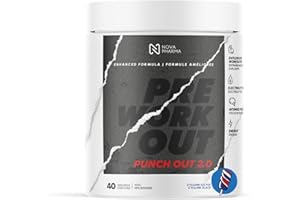 Nova Pharma Punch Out Pre Workout Powder – L-Carnitine and Antioxidant-Rich Pre Workout Supplement, Boost Stamina and Enduran