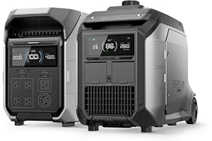 EF ECOFLOW 4096Wh Delta Pro 3 Power Station With 3200W Dual Fuel Generator GE305, Portable Backup Generator for Whole Home Use, Emergency, RVs