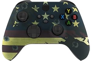 Custom Controllerzz Wireless Controller for Microsoft Xbox Series X/S & Xbox One - Custom Soft Touch Feel - Custom Xbox Series X/S Controller (X/S US Flag)