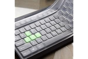 Universal Clear Dust Silicone Keyboard Cover Desktop Computer Keyboard Skin or Film Cover for Standard Size 108 Keys PC Compu