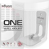 Sound Bass ONE, ONE Gen 2, ONE SL & Play:1 Wall Mount Bracket, White, Compatible with Sonos ONE, ONE Gen 2, ONE SL & PLAY1 Speaker, Fixed Position