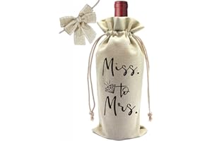 Eilcoly Bride Gifts Wine Engagement Gift Wine Bag, Mrs Wedding Gifts, Bridal Shower Gifts for Bride To Be, Miss to Mrs Wine Bag-1 Pc, Wb049