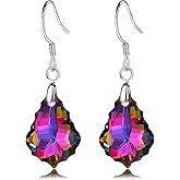 Austrian Crystal Baroque Drop Dangle Earrings for Women 925 Sterling Silver Hook Hypoallergenic Jewelry