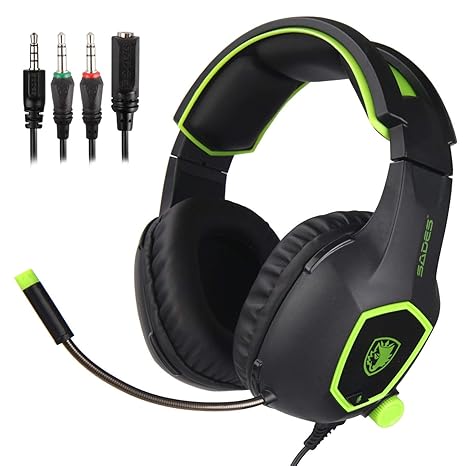 SADES SA818 Gaming Kopfhörer mit Mikrofon für PS4 / Xbox One(Grün)