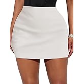 Oumrdeo Women’s Sexy Mesh Bodycon Mini Skirt High Waist Short Skort