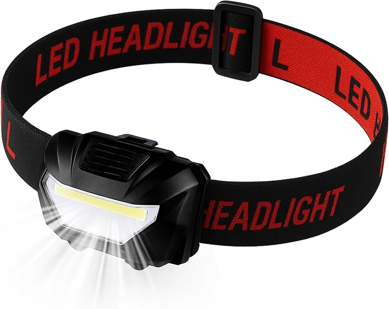 Xndryan Head Torch Ultra Bright COB LED Headlamp 3 Modes 60° Beam