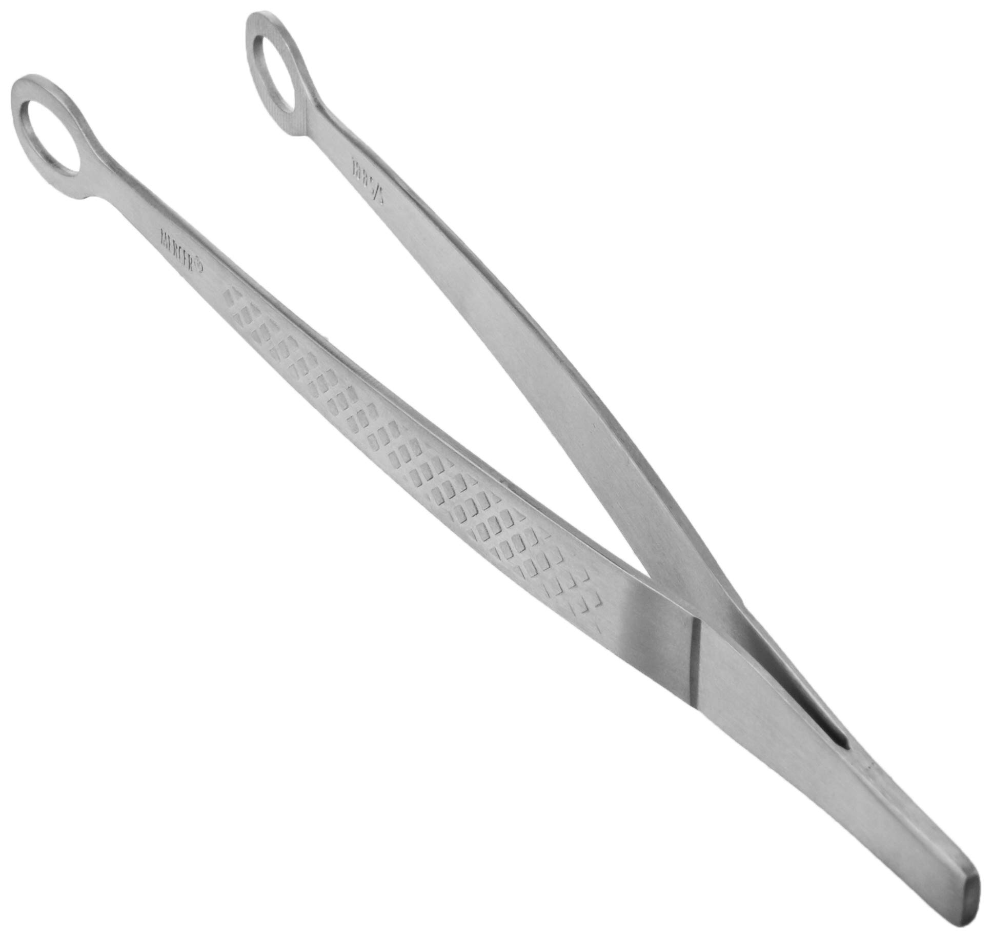 Mercer Culinary Precision Plus Tong-Flat Oval End, 6 1/8", Stainless Steel, 22.88 x 2.2 x 2.2 cm, Silver