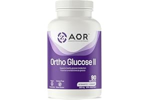 AOR Ortho Glucose II 285mg, 90 Capsules 90-Day Supply - Balanced Glucose Support and Nerve Health Supplement - Vegan and Glut