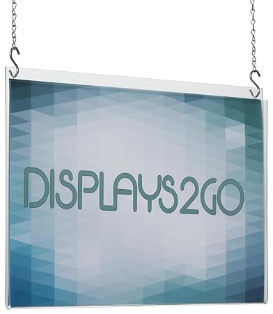 Displays2go 17 X 11 Hanging Sign Frames Set Of 4 With Ceiling