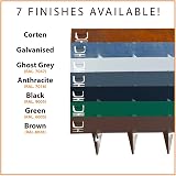 CORE EDGE Anthracite Lawn Edging 100mm Face Steel Garden Border Flexible view 3