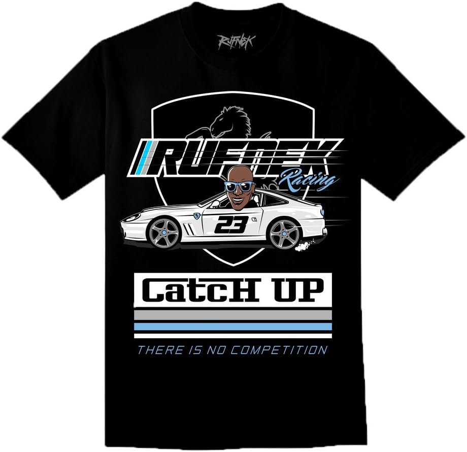 Rufnek Catch Up (Oxidized Collection) T-Shirt (3XL, Black/White/Blue)