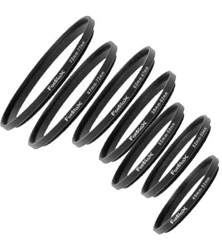 9-Piece Camera Filter Ring Adapter Set - Male To Male Stepping Rings 46mm To 82mm