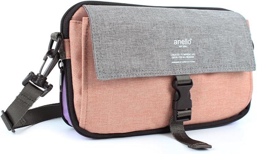 Amazon アネロ ショルダーバッグ レディース お財布ショルダー Anello ミニバッグ 斜め掛け メンズ ユニセックス 財布 カード入れ ミニショルダーバッグ コンパクト サブバッグ フェス かわいい 軽量 ギフト 全6色 Nピンク グレー 並行輸入品 ショルダーバッグ