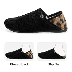 Fuzzy House Slippers for Women Men Indoor Closed