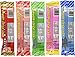 Dorval Sour Power Straws 5-Flavor Variety: Two 1.75 oz Packages Each of Green Apple, Strawberry, Pink Lemonade, Blue Raspberry, and Watermelon in a BlackTie Box (10 Items Total)