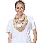 Lina & Lily Premium Modal Jersey Knit Women's Infinity Scarf Loop Lightweight