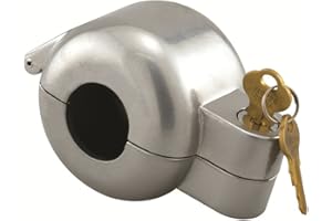 Prime-Line S 4180 Door Knob Lock-Out Device – Prevents Turning of Door Knob and Access to Keyhole, Can be Used for Home Rentals, Evictions, Job Sites & More – Keyed Alike, Diecast, Gray (Single Pack)